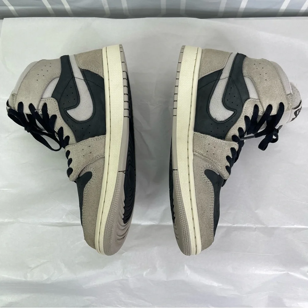 Jordan 1 High Zoom Air CMFT 2 Light Iron Ore Black Suede Sneaker Women's 9.5
